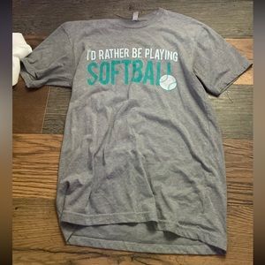 Grey Softball T-Shirt